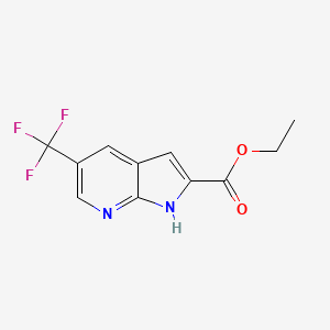 molecular formula C11H9F3N2O2 B3167515 ethyl 5-(trifluoromethyl)-1H-pyrrolo[2,3-b]pyridine-2-carboxylate CAS No. 920978-97-8