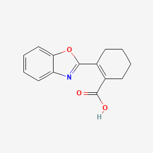molecular formula C14H13NO3 B3167523 2-(1,3-Benzoxazol-2-yl)cyclohex-1-ene-1-carboxylic acid CAS No. 921061-46-3