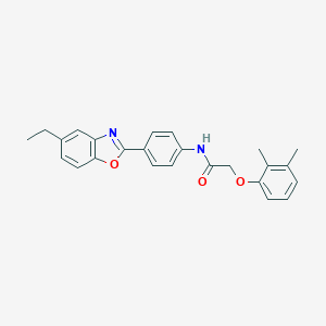 molecular formula C25H24N2O3 B316753 2-(2,3-dimethylphenoxy)-N-[4-(5-ethyl-1,3-benzoxazol-2-yl)phenyl]acetamide 
