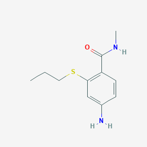 molecular formula C11H16N2OS B3167533 4-amino-N-methyl-2-(propylthio)benzamide CAS No. 921146-79-4