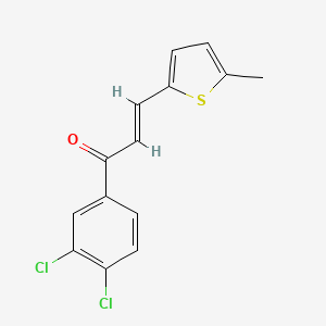 molecular formula C14H10Cl2OS B3167541 (2E)-1-(3,4-Dichlorophenyl)-3-(5-methylthiophen-2-yl)prop-2-en-1-one CAS No. 92153-05-4