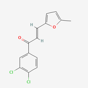 molecular formula C14H10Cl2O2 B3167542 (2E)-1-(3,4-Dichlorophenyl)-3-(5-methylfuran-2-yl)prop-2-en-1-one CAS No. 92153-08-7