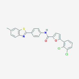molecular formula C25H16Cl2N2O2S B316755 5-(2,3-dichlorophenyl)-N-[4-(6-methyl-1,3-benzothiazol-2-yl)phenyl]furan-2-carboxamide 