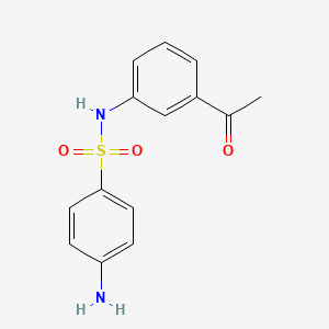 molecular formula C14H14N2O3S B3167557 N-(3-acetylphenyl)-4-aminobenzenesulfonamide CAS No. 92192-05-7