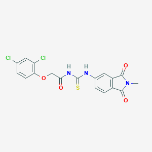 molecular formula C18H13Cl2N3O4S B316758 N-[(2,4-dichlorophenoxy)acetyl]-N'-(2-methyl-1,3-dioxo-2,3-dihydro-1H-isoindol-5-yl)thiourea 