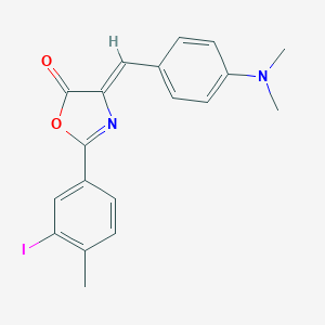 molecular formula C19H17IN2O2 B316762 4-[4-(dimethylamino)benzylidene]-2-(3-iodo-4-methylphenyl)-1,3-oxazol-5(4H)-one 