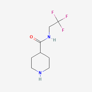 molecular formula C8H13F3N2O B3167626 N-(2,2,2-三氟乙基)哌啶-4-甲酰胺 CAS No. 923249-31-4