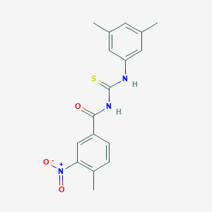 molecular formula C17H17N3O3S B316763 N-[(3,5-dimethylphenyl)carbamothioyl]-4-methyl-3-nitrobenzamide 