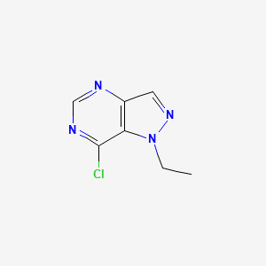 molecular formula C7H7ClN4 B3167634 7-氯-1-乙基-1H-吡唑并[4,3-d]嘧啶 CAS No. 923282-50-2