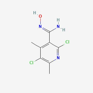 molecular formula C8H9Cl2N3O B3167640 3-Pyridinecarboximidamide, 2,5-dichloro-N-hydroxy-4,6-dimethyl- CAS No. 896125-90-9