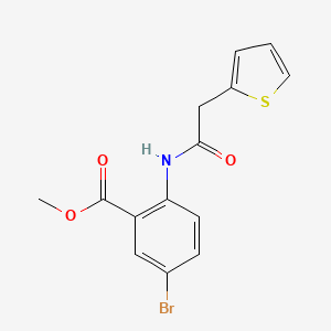 B3167685 Methyl 5-bromo-2-(2-(thiophen-2-yl)acetamido)benzoate CAS No. 924134-98-5
