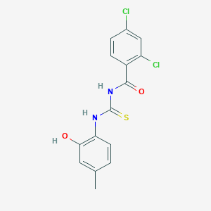 molecular formula C15H12Cl2N2O2S B316769 2,4-dichloro-N-[(2-hydroxy-4-methylphenyl)carbamothioyl]benzamide 