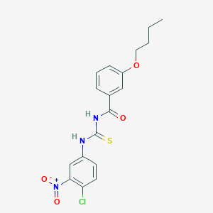 molecular formula C18H18ClN3O4S B316774 3-butoxy-N-[(4-chloro-3-nitrophenyl)carbamothioyl]benzamide 