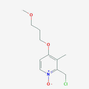 molecular formula C11H16ClNO3 B3167742 Pyridine, 2-(chloromethyl)-4-(3-methoxypropoxy)-3-methyl-, 1-oxide CAS No. 924663-39-8