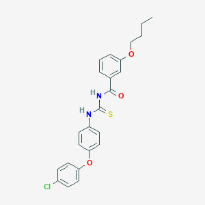 molecular formula C24H23ClN2O3S B316776 3-butoxy-N-{[4-(4-chlorophenoxy)phenyl]carbamothioyl}benzamide 