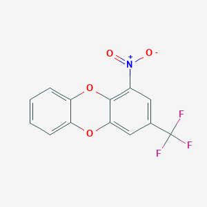molecular formula C13H6F3NO4 B3167765 1-Nitro-3-(trifluoromethyl)oxanthrene CAS No. 924843-88-9