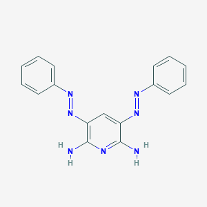 molecular formula C17H15N7 B031678 3,5-Bisphenylazo-2,6-diaminopyridine CAS No. 34981-09-4