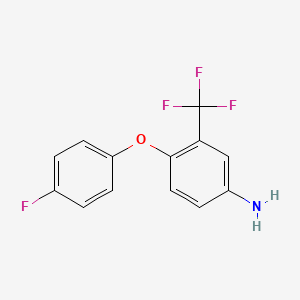 molecular formula C13H9F4NO B3167800 4-(4-Fluorophenoxy)-3-(trifluoromethyl)aniline CAS No. 924909-25-1