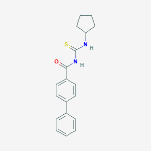 molecular formula C19H20N2OS B316782 4-({[(Cyclopentylamino)carbothioyl]amino}carbonyl)-1,1'-biphenyl 