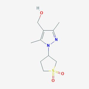 molecular formula C10H16N2O3S B3167858 3-(4-(hydroxymethyl)-3,5-dimethyl-1H-pyrazol-1-yl)tetrahydrothiophene 1,1-dioxide CAS No. 926184-45-4