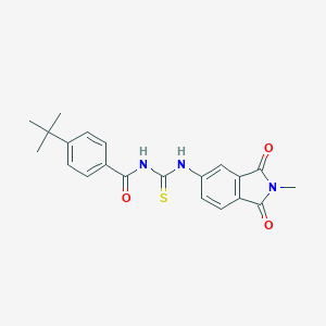 molecular formula C21H21N3O3S B316786 4-tert-butyl-N-[(2-methyl-1,3-dioxo-2,3-dihydro-1H-isoindol-5-yl)carbamothioyl]benzamide 