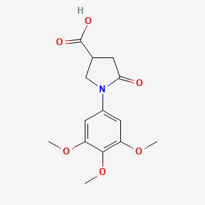 molecular formula C14H17NO6 B3167865 5-Oxo-1-(3,4,5-trimethoxyphenyl)pyrrolidine-3-carboxylic acid CAS No. 926190-67-2