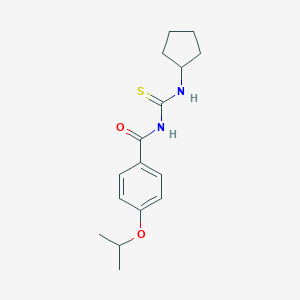 molecular formula C16H22N2O2S B316787 N-cyclopentyl-N'-(4-isopropoxybenzoyl)thiourea 