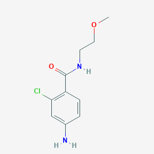 molecular formula C10H13ClN2O2 B3167919 4-Amino-2-chloro-N-(2-methoxyethyl)benzamide CAS No. 926209-18-9