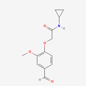 molecular formula C13H15NO4 B3167923 N-cyclopropyl-2-(4-formyl-2-methoxyphenoxy)acetamide CAS No. 926210-37-9