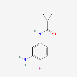 molecular formula C10H11FN2O B3167924 N-(3-Amino-4-fluorophenyl)cyclopropanecarboxamide CAS No. 926210-86-8
