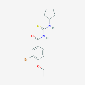 molecular formula C15H19BrN2O2S B316795 3-bromo-N-(cyclopentylcarbamothioyl)-4-ethoxybenzamide 