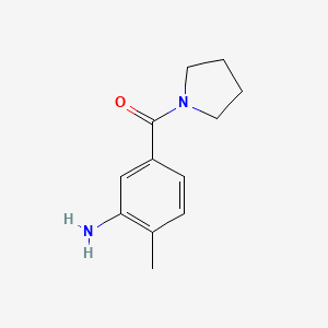 molecular formula C12H16N2O B3167958 2-Methyl-5-(pyrrolidin-1-ylcarbonyl)aniline CAS No. 926217-35-8