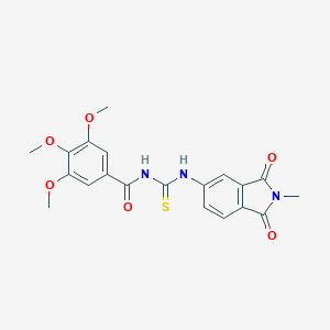 molecular formula C20H19N3O6S B316798 N-(2-methyl-1,3-dioxo-2,3-dihydro-1H-isoindol-5-yl)-N'-(3,4,5-trimethoxybenzoyl)thiourea 