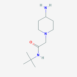 molecular formula C11H23N3O B3167994 2-(4-Aminopiperidin-1-YL)-N-(tert-butyl)acetamide CAS No. 926224-29-5