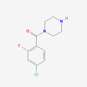 molecular formula C11H12ClFN2O B3168016 1-(4-氯-2-氟苯甲酰)哌嗪 CAS No. 926227-66-9