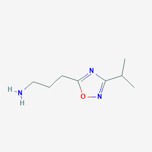 molecular formula C8H15N3O B3168017 3-[3-(Propan-2-yl)-1,2,4-oxadiazol-5-yl]propan-1-amine CAS No. 926230-87-7