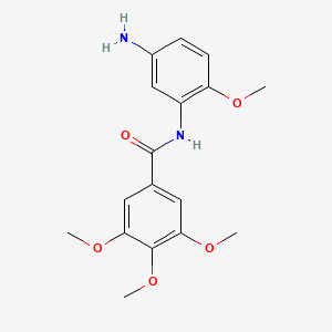 molecular formula C17H20N2O5 B3168062 N-(5-Amino-2-methoxyphenyl)-3,4,5-trimethoxybenzamide CAS No. 926236-72-8