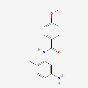 molecular formula C15H16N2O2 B3168067 N-(5-Amino-2-methylphenyl)-4-methoxybenzamide CAS No. 926237-01-6