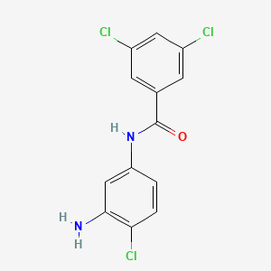 molecular formula C13H9Cl3N2O B3168080 N-(3-Amino-4-chlorophenyl)-3,5-dichlorobenzamide CAS No. 926238-20-2