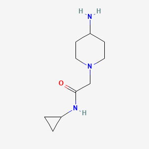 molecular formula C10H19N3O B3168092 2-(4-aminopiperidin-1-yl)-N-cyclopropylacetamide CAS No. 926240-41-7