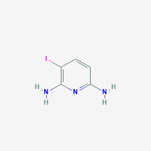 molecular formula C5H6IN3 B031681 3-碘吡啶-2,6-二胺 CAS No. 856851-34-8