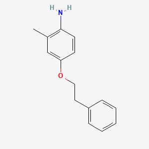 molecular formula C15H17NO B3168107 2-Methyl-4-(phenethyloxy)aniline CAS No. 926246-51-7