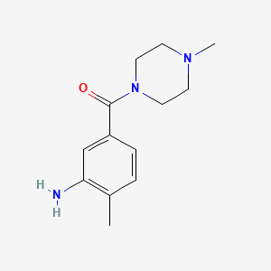 molecular formula C13H19N3O B3168116 2-Methyl-5-[(4-methylpiperazin-1-YL)carbonyl]aniline CAS No. 926251-54-9