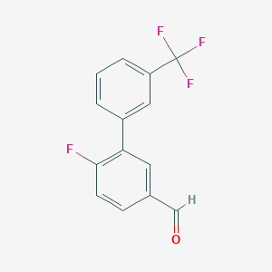 molecular formula C14H8F4O B3168125 6-Fluoro-3'-(trifluoromethyl)biphenyl-3-carbaldehyde CAS No. 926252-97-3