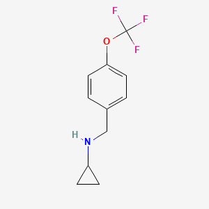 molecular formula C11H12F3NO B3168133 N-{[4-(trifluoromethoxy)phenyl]methyl}cyclopropanamine CAS No. 926255-72-3