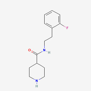 molecular formula C14H19FN2O B3168135 N-[2-(2-Fluorophenyl)ethyl]piperidine-4-carboxamide CAS No. 926257-68-3