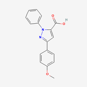 molecular formula C17H14N2O3 B3168146 3-(4-Methoxyphenyl)-1-phenyl-1H-pyrazole-5-carboxylic acid CAS No. 926257-89-8
