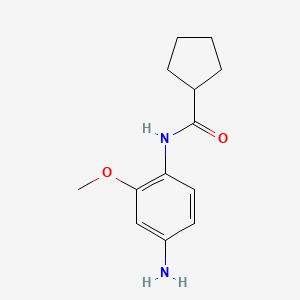 molecular formula C13H18N2O2 B3168187 N-(4-Amino-2-methoxyphenyl)cyclopentanecarboxamide CAS No. 926268-18-0