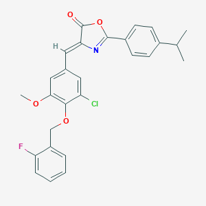 4-{3-chloro-4-[(2-fluorobenzyl)oxy]-5-methoxybenzylidene}-2-(4-isopropylphenyl)-1,3-oxazol-5(4H)-one