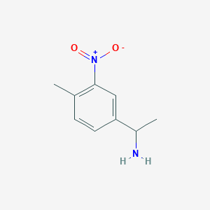 molecular formula C9H12N2O2 B3168211 1-(4-Methyl-3-nitrophenyl)ethan-1-amine CAS No. 926270-77-1